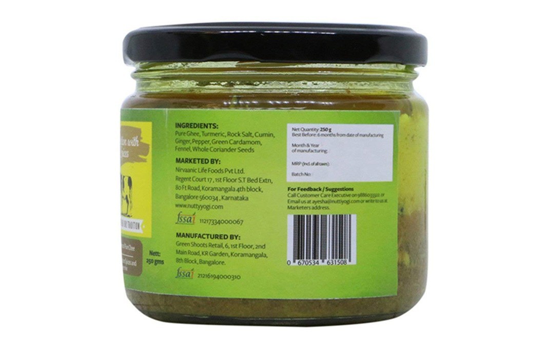 Nutty Yogi Detox Ghee Tadka    Glass Jar  250 grams
